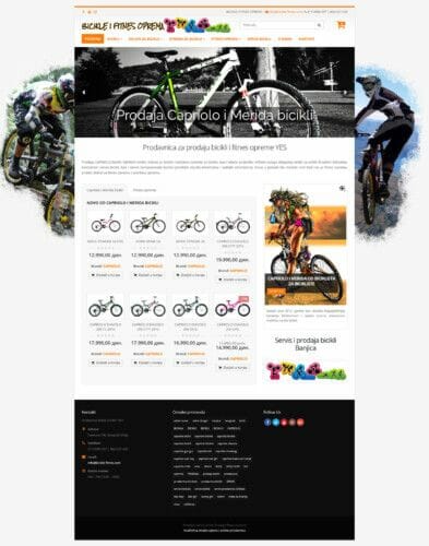 izrada online prodavnice za bicikle i fitnes opremu
