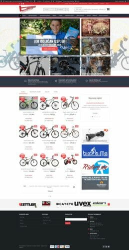 izrada online prodavnice za prodaju fitnes opreme i bicikli