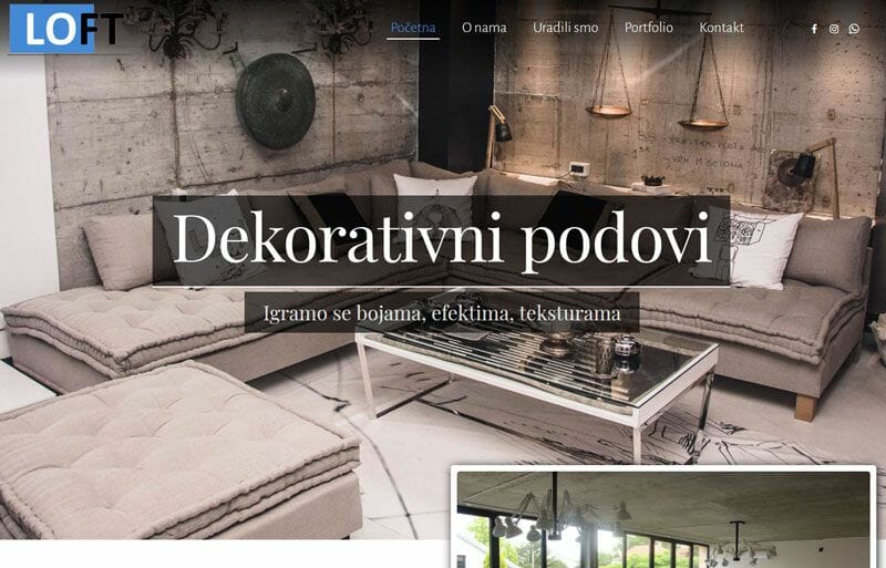 izrada sajta za dekorativne podove