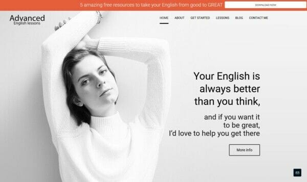 website for advanced english lessons