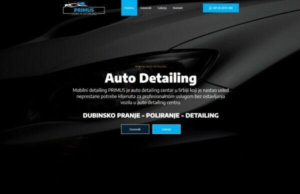 izrada sajta za auto detailing